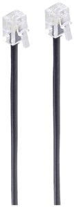 Shiverpeaks BASIC-S kabel modułowy, wtyk western 6/4 na wtyk western 6/4, czarny, 4-żyłowy, 6 m Western kabel Shiverpeaks BS70086, 1 szt.
