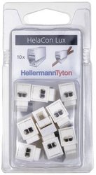 HellermannTyton 148-90058 Złącze zaciskowe HECL-2/1-Blister-PA66-WH (10), PIN: 3, 450 V, 24 A, 10 szt.