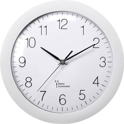 MXP3601W Sterowany radiowo Zegar ścienny 300 mm x 56 mm biały
