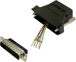 Adapter BKL Electronic 10121128 złącze męskie D-SUB 25-pin - złącze żeńskie RJ12