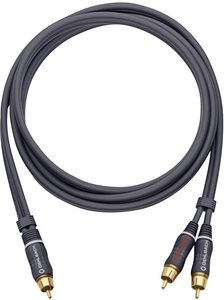 Kabel audio, Cinch Oehlbach 23702, [2x złącze męskie RCA/cinch - 1x złącze męskie RCA/cinch], 2.00 m, antracytowy