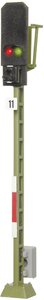 Semafor świetlny z sygnałem blokady Viessmann 4011, 79 mm, kolej DB, 2 diody LED, skala