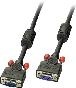 przedłużacz VGA LINDY LINDY VGA Kabel M/F, schwarz 1m 36392, 1.00 m