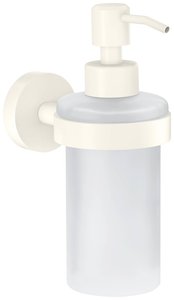 tesa® Dozownik mydła MOON WHITE, matowy biały, dozownik z pompką wykonany z matowego szkła, 200 ml - bez wiercenia, w tym roztwór kleju - 171 mm x 70 mm x 119 mm Dozownik mydła tesa MOON WHITE 40575-00000-00 200 ml biały matowy, szkło gładzone