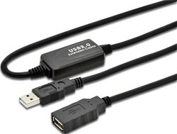 Kabel USB Digitus DA-73100-1, USB 2.0, Złącze męskie USB-A, Złącze żeńskie USB-A, 10.00 m