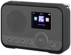 Radio internetowe kieszonkowe Sangean WFR-39 Internet, DAB, UKW obsługa Spotify, funkcja budzika, wielokrotne ładowanie szary, czarny
