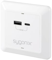 Gniazdo do ładowania USB Sygonix SY-5251910, 1xUSB-A, 1xUSB-C PD3.0, 65W