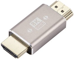 SpeaKa Professional SP-11301996 HDMI Przejściówka, adapter [1x złącze męskie HDMI - 1x złącze męskie HDMI] szary UHD 8K @ 60 Hz, UHD 4K @ 120 Hz złącze męskie obrócone o 180°