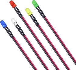 Akcesoria LED TRU COMPONENTS T1810O104 TC-8410404, 3 mm, 600 mcd, 1500 mcd, 100 mcd, 600 mcd, 9000 mcd, 25 szt.