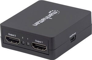 Dwuportowy rozdzielacz HDMI Manhattan 1080p zasilany przez USB Czarny Splitter HDMI Manhattan 207652 1 szt.