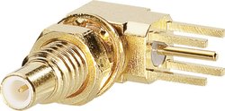 Gniazdo SSMC BKL Electronic 0418002 0418002 złącze żeńskie do wbudowania pionowego 50 Ω 1 szt.
