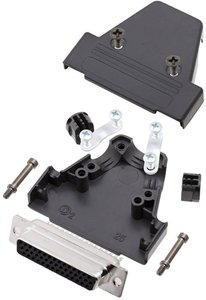 Obudowa złącza D-SUB encitech TRI-P-25-HDS44-K 6355-0068-13, tworzywo sztuczne, 1 szt.