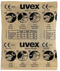 Zatyczki do uszu Uvex x-fit, zielone, SNR 37 dB, rozmiar M. Zatyczki do uszu uvex x-fit 2112087, 37 dB, 100 par(a)