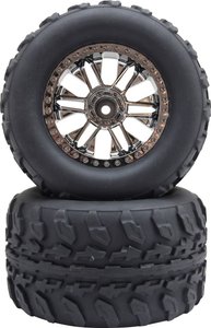 Koło kompletne Reely RE-6592455 1:10 Monstertruck tytanowy 2 szt.