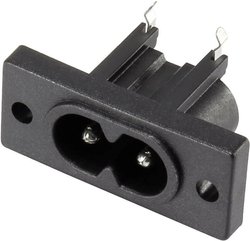 Złącze męskie IEC TRU COMPONENTS 1365765, styki: 2, 250 V, 2.5 A, 1 szt.