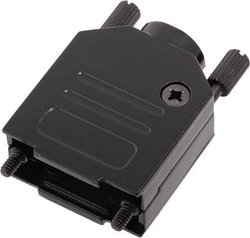 Obudowa złącza D-SUB encitech DTZK09-BK-K 6560-0115-01, metal, 180 °, 1 szt.