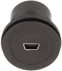 MIni-gniazda do zabudowy USB 2.0 Schlegel RRJ_MINIUSBSW_BB, 1 szt.