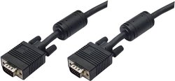 Kabel SVGA Manhattan z rdzeniami ferrytowymi, złącze męskie VGA na złącze męskie VGA, 15 m Kabel VGA Manhattan 372183, ze złączem śrubowym, 15.00 m