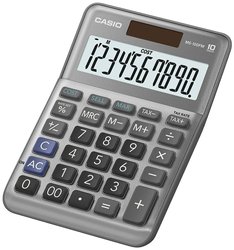 Casio MS-100FM  Kalkulator stołowy szary Wyświetlacz: 10 bateryjne, energią słoneczną (S x W x G) 101 x 148.5 x 27.6 mm