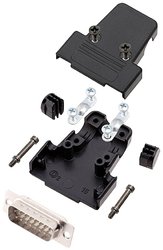 Zestaw listew męskich D-Sub encitech TRI-P-15-DBP-W-K 6355-8036-02, rzędy: 2, styki: 15, 180 °, 1 szt.