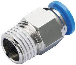 TRU COMPONENTS Łącznik prosty PC10-03 Średnica rury: 10 mm Rozmiar gwintu: R3/8 1 szt.