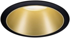 Trzonek PBK Gole x 10 w GU10, czarny matowy/złoty Aluminium / tworzywo sztuczne Oświetlenie wewnętrzne LED Paulmann  93395