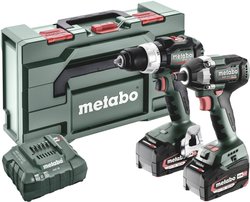 Wiertarko-wkrętarka akumulatorowa, Wkrętarka udarowa akumulatorowa Metabo BSLBL+SSWLT300BL 685203000 18 V 5.2 Ah zaw. akumulator, zaw. ładowarkę