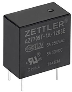 Przekaźnik drukowany Zettler Electronics AZ7709-1A-12D, monostabilny, 1 cewka, 30 V/DC, 250 V/AC, 5 A, 1 szt.