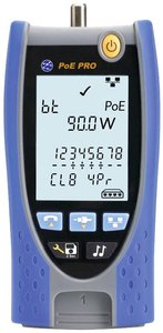 Kabel do transmisji danych PoE Pro i tester PoE 90 W z funkcją Bluetooth/raportu — połączenie z chmurą Tester kabli Trend Networks PoE Pro BT R158006