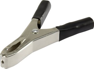 Zacisk krokodylowy TRU COMPONENTS 93038c30 1386710  Długość: 100 mm czarny 1 szt.