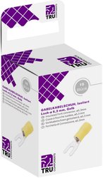 TRU COMPONENTS T1904C122 Złącze widełkowe  4 mm² 6 mm² Średnica otworu=5.30 mm Izolowane częściowo żółty 15 szt.