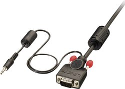 Kabel VGA, Jack LINDY LINDY VGA und Audiokabel M/M schwar 7,5m 37302, 7.50 m