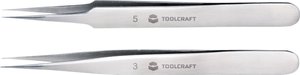 Pęseta ze stali nierdzewnej 120mm zestaw 2 szt Zestaw pęset TOOLCRAFT  TO-5861034 120 mm