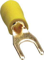 Końcówki widełkowe płaskie Sinus Live GKS średnica: 6,0 mm,żółte, zestaw 10 szt.