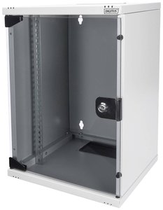 Obudowa naścienna Digitus 254 mm (10'') 9U 464x312x300 mm, kolor szary (RAL 7035) Szafa rack wisząca 10'' Digitus DN-10-09U DN-10-09U, 1 szt.