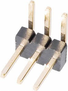 Listwa pinowa kątowa W & P Products 707-1-20-2-20-00, RM 1,27 mm, 1x20 pin, 1 A, czarna