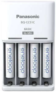 Złącze ładowarki Panasonic Basic BQ-CC51 + 4x eneloop AAA NiMH