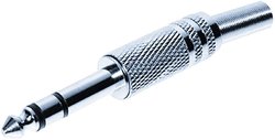 Złącze męskie jack 6,35 mm TRU COMPONENTS 1559779, CuZn, niklowany, złącze męskie proste, 1 szt.