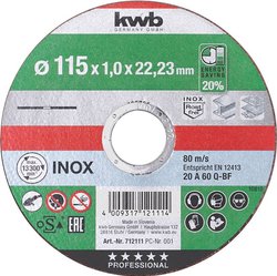 Tarcza tnąca prosta kwb  712111 115 mm 1 szt.