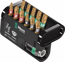 Bity Wera Bit-Check 12 Diamond 1 05057421001 1 szt. krzyżakowy Pozidriv, krzyżakowy Phillips, TORX wewnętrzny
