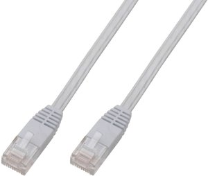 Płaski kabel taśmowy DIGITUS Professional CAT 5e U-UTP, AWG 30/7, skrętka, 5 m długości, biały  Kabel LAN Digitus DK-1511-050F/WH, 1 szt., RJ45, CAT 5e, U/UTP, 5.00 m, biały