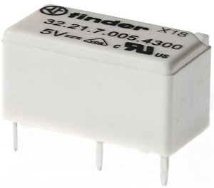 Przekaźniki, przyłącza do płytek PCB, 1 zestyk przełączny 6 A, cewka 48 V DC, 200 mW  Przekaźnik SMT Finder 32.21.7.048.4000 32.21.7.048.4000, 400 V/AC, 6 A, 1 szt.
