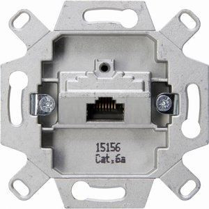 Gniazdo sieciowe, Gniazdo UAE/IAE/ISDN Płytka przycisku Kopp 114401007, aluminiowy