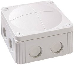 Skrzynka przyłączeniowa Wiska Combi 607/leer, IP66/IP67, (D x S x W) 110 x 110 x 66 mm, szaro-biały (ral 7035), 1 szt.