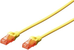 DIGITUS Professional CAT 6, kabel połączeniowy U-UTP, AWG 26/7, skrętka, 5 m długości, pieniądze kabel LAN Digitus DK-1612-050/Y, 1 szt., RJ45, CAT 6, U/UTP, 5.00 m, żółty