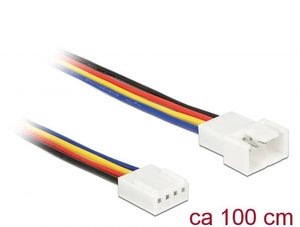 Kabel Delock 85364 [1x złącze męskie wentylatora PC 4-pin - 1x złącze żeńskie do wentylatora PC 4-pin] 1.00 m