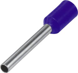 Końcówki kablowe tulejkowe 460508, kołnierz, 2.5 mm2 x 8 mm, niebieskie, 100 szt.