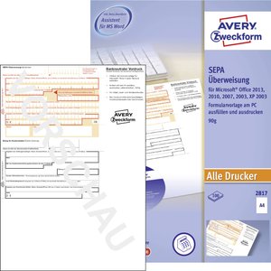 Formularz przeniesienia Avery-Zweckform SEPA-Überweisung 2817, 1 szt.