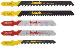 Zestaw brzeszczotów do wyrzynarki do drewna i metalu kwb  617295 5 szt.