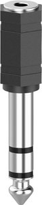 Hama 00205194  Jack Audio Przejściówka, adapter [1x złącze żeńskie jack 3,5 mm - 1x złącze męskie jack 6,3 mm] czarny